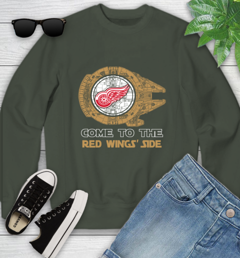 NHL Come To The Detroit Red Wings Wars Hockey Sports Youth Sweatshirt 9