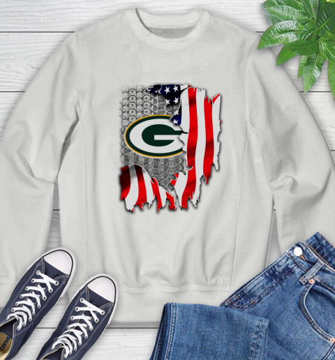 Green Bay Packers NFL Football American Flag Sweatshirt 5
