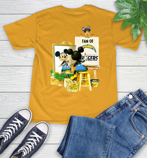 NFL Football Los Angeles Chargers Mickey Drawing Shirt 2