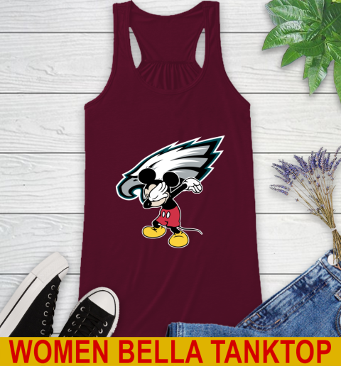 Philadelphia Eagles NFL Football Dabbing Mickey Disney Sports Racerback Tank 3