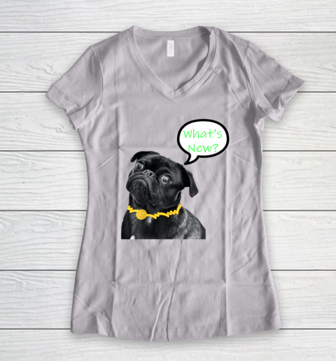 What's New Dog  Funny Dog Women's V-Neck T-Shirt