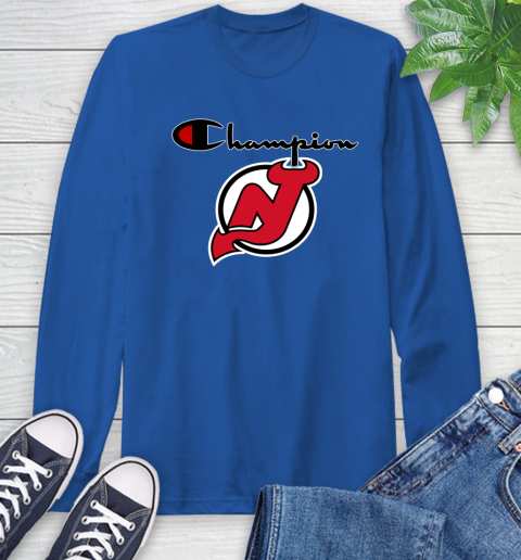 NHL Hockey New Jersey Devils Champion Shirt Long Sleeve T-Shirt 7