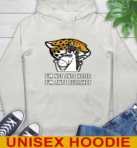 Jacksonville Jaguars NFL Football Unicorn I'm Not Anti Hater I'm Anti Bullshit Hoodie 12