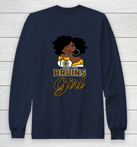Boston Bruins Girl NHL Long Sleeve T-Shirt 4