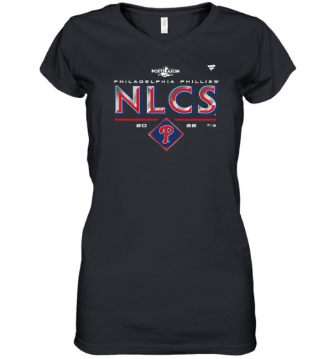MLB Shop Philadelphia Phillies Postseason 2022 NLCS Women's V-Neck T-Shirt