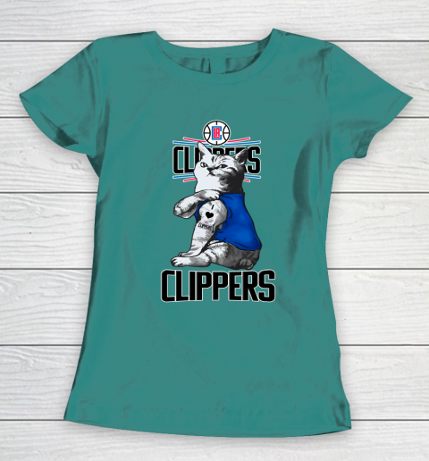 NBA Basketball My Cat Loves LA Clippers Women's T-Shirt 10