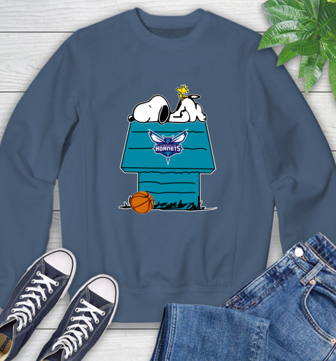 Charlotte Hornets NBA Basketball Snoopy Woodstock The Peanuts Movie Sweatshirt 7