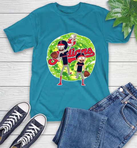 MLB Cleveland Indians Rick And Morty Baseball Sports T-Shirt 8
