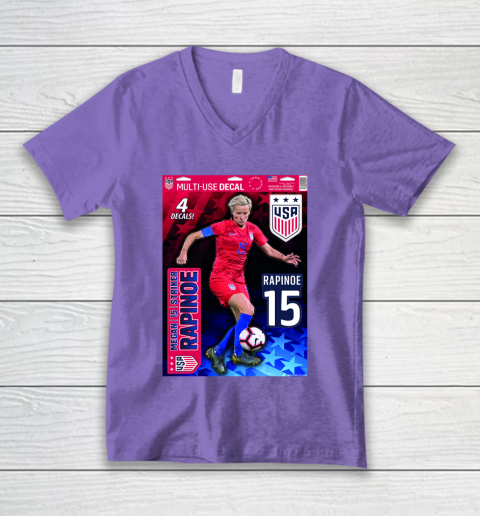 Megan Rapinoe USA Team 15 V-Neck T-Shirt 8