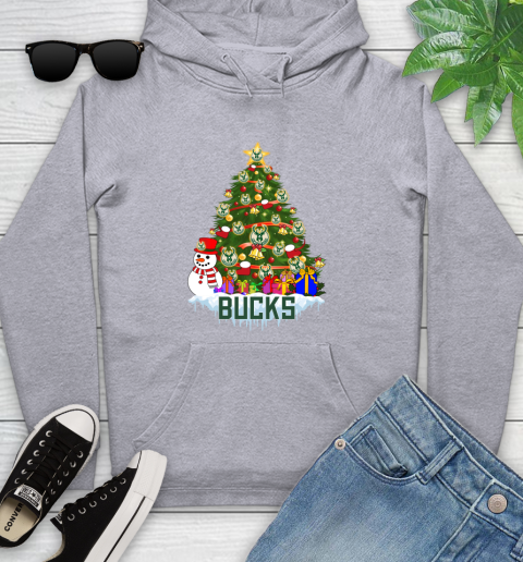Milwaukee Bucks Merry Christmas NBA Basketball Sports Youth Hoodie 6