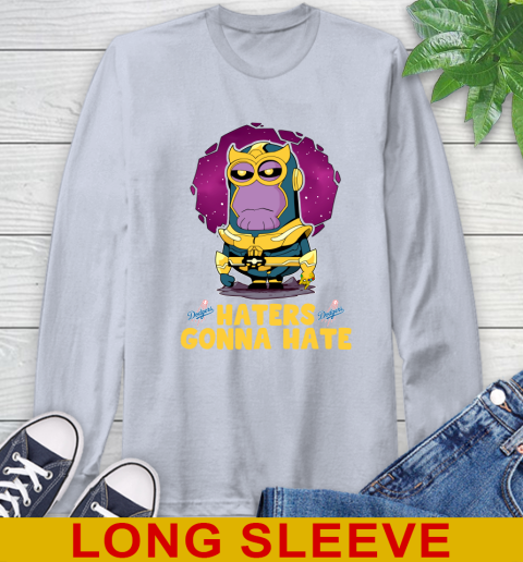 MLB Baseball Los Angeles Dodgers Haters Gonna Hate Thanos Minion Marvel Shirt Long Sleeve T-Shirt 6