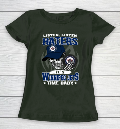 Listen Haters It is JETS Time Baby NHL Women's T-Shirt 4