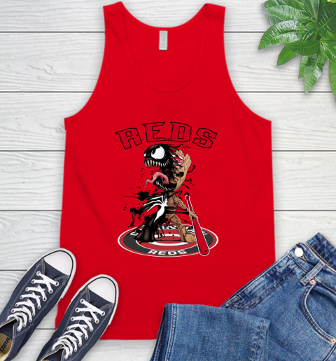 MLB Cincinnati Reds Baseball Venom Groot Guardians Of The Galaxy Tank Top 6