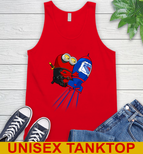 NHL Hockey New York Rangers Deadpool Minion Marvel Shirt Tank Top 5