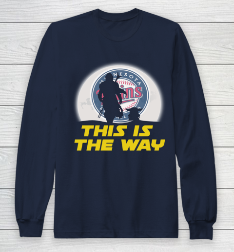 Minnesota Twins MLB Baseball Star Wars Yoda And Mandalorian This Is The Way Long Sleeve T-Shirt 2