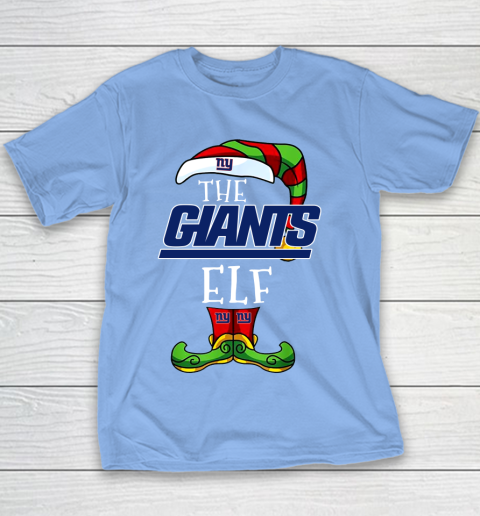 New York Giants Christmas ELF Funny NFL Youth T-Shirt 8