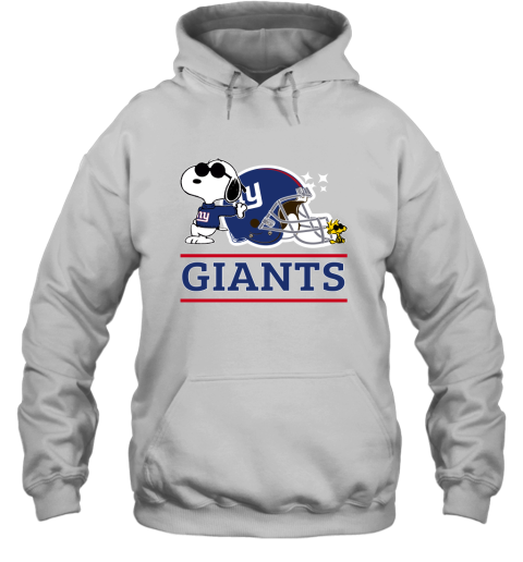 The New York Giants Joe Cool And Woodstock Snoopy Mashup Hoodie