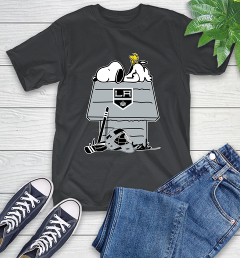 Los Angeles Kings NHL Hockey Snoopy Woodstock The Peanuts Movie T-Shirt 2