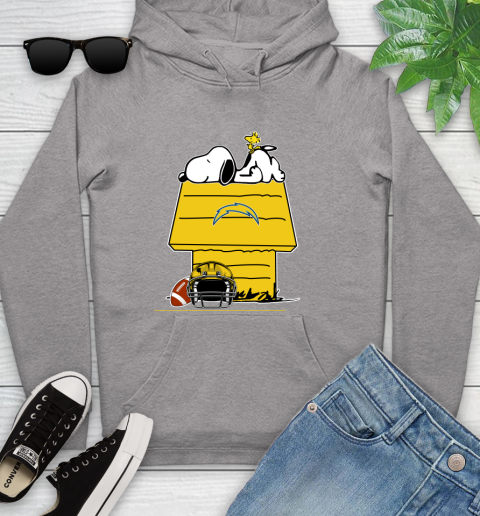 Los Angeles Chargers NFL Football Snoopy Woodstock The Peanuts Movie Youth Hoodie 6