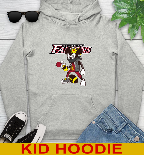 Atlanta Falcons NFL Football Mickey Peace Sign Sports Youth Hoodie