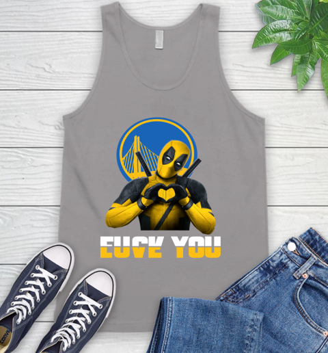 NBA Golden State Warriors Deadpool Love You Fuck You Basketball Sports Tank Top 3