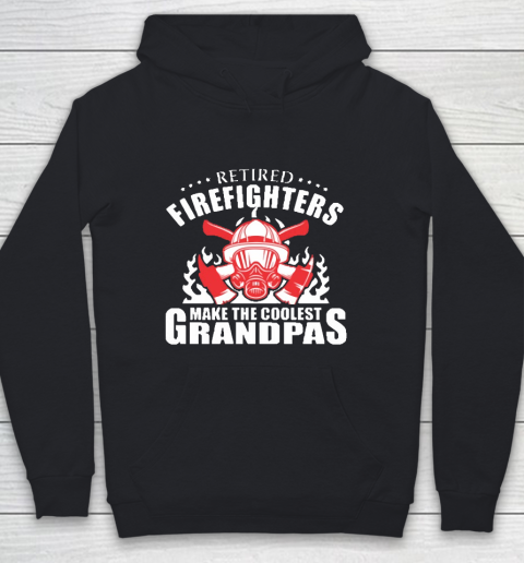 Grandpa Funny Gift Apparel  Retired Firefighters Make The Coolest Grandpas Youth Hoodie