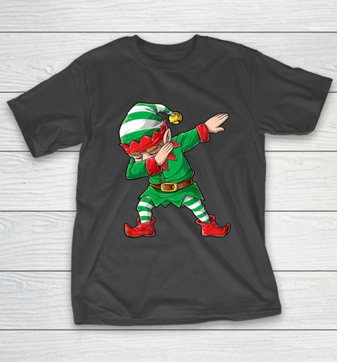 Christmas Dabbing Elf Squad Boys Kids Xmas Family Matching T-Shirt