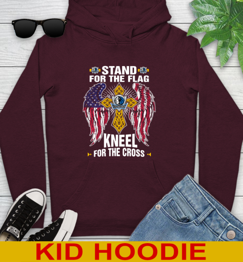NBA Basketball Dallas Mavericks Stand For Flag Kneel For The Cross Shirt Youth Hoodie 7
