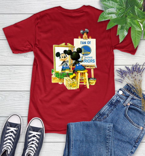 NBA Basketball Golden State Warriors Mickey Drawing Shirt 92