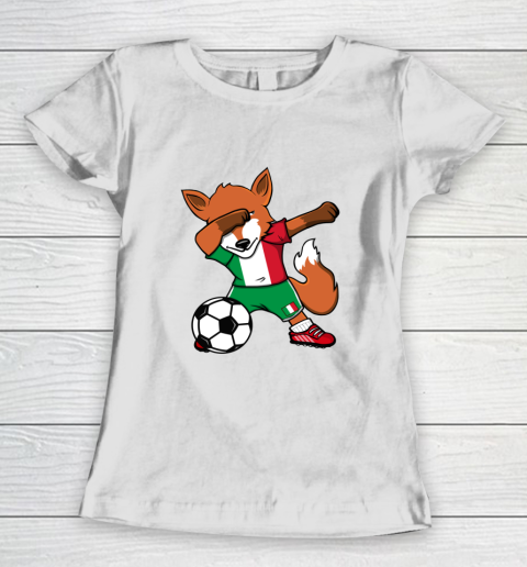 Dabbing Fox Italy Soccer Fans Jersey Italian Football Lovers Women's T-Shirt