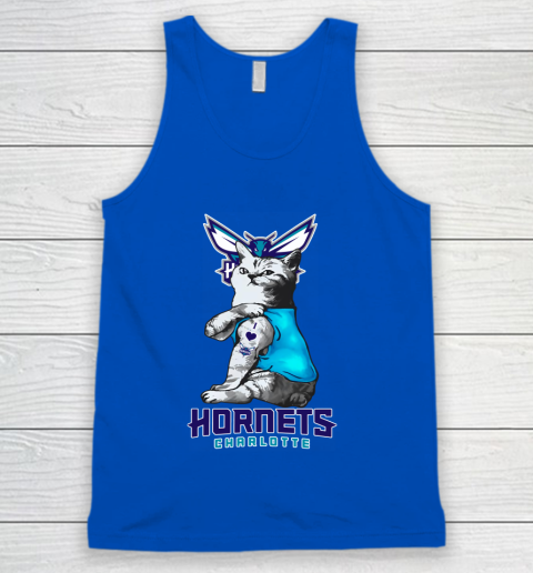 NBA Basketball My Cat Loves Charlotte Hornets Tank Top 4