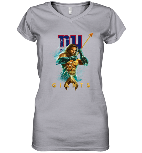 NFL New York Giants Aquaman DC Football Sports F1Fj7Oj5Xku women v neck t shirt 39 95 151514 front sport grey