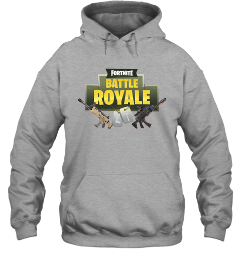 puto fortnite battle royale logo with assault rifle shirts hoodie 23 front sport grey