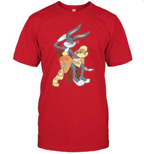 qcly bugs bunny spanking lola bunny furry shirts jersey t shirt 60 front red