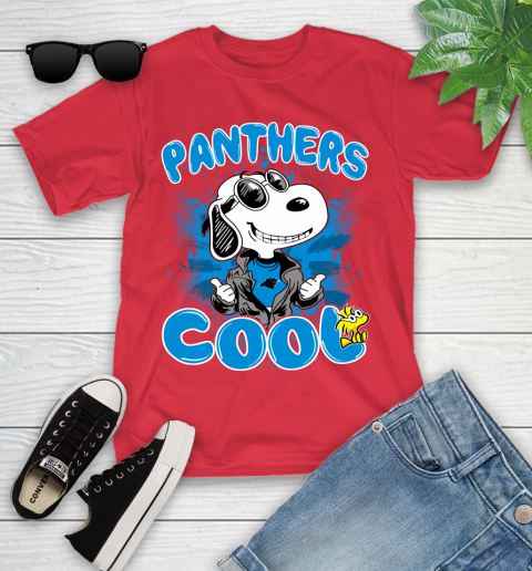 NFL Football Carolina Panthers Cool Snoopy Shirt Youth T-Shirt 11