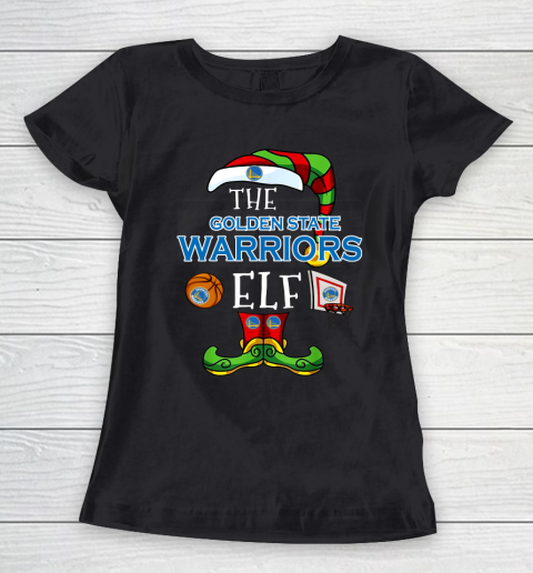 Golden State Warriors Christmas ELF Funny NBA Women's T-Shirt