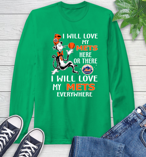 MLB Baseball Boston Red Sox I Will Love My Red Sox Everywhere Dr Seuss  Shirt Youth Long Sleeve