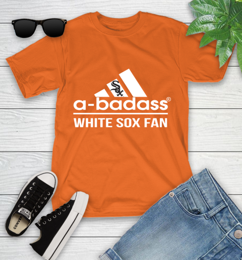 MLB A Badass Chicago White Sox Fan Adidas Baseball Sports Youth T-Shirt 9