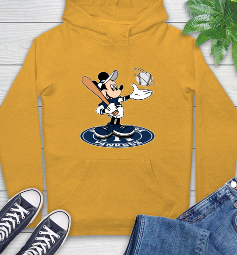 MLB Baseball New York Yankees Cheerful Mickey Disney Shirt Hoodie 3