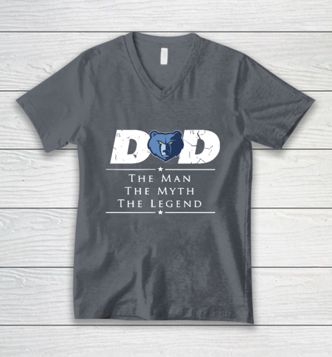 Memphis Grizzlies NBA Basketball Dad The Man The Myth The Legend V-Neck T-Shirt 4