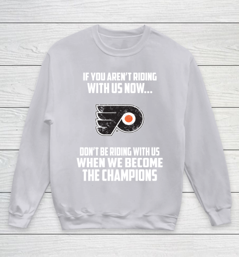 NHL Philadelphia Flyers Hockey We Become The Champions Youth Sweatshirt 3