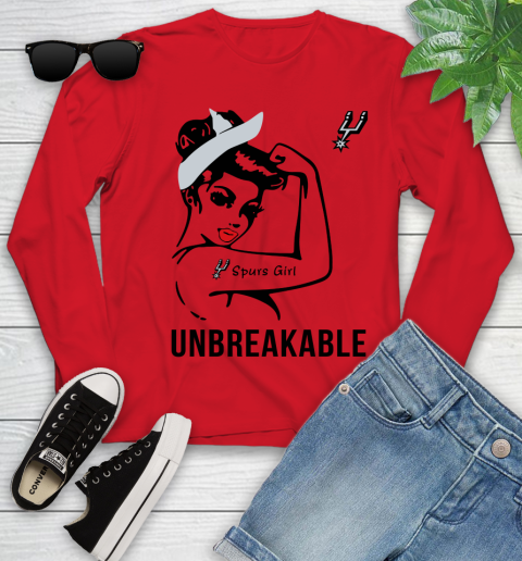 NBA San Antonio Spurs Girl Unbreakable Basketball Sports Youth Long Sleeve 8