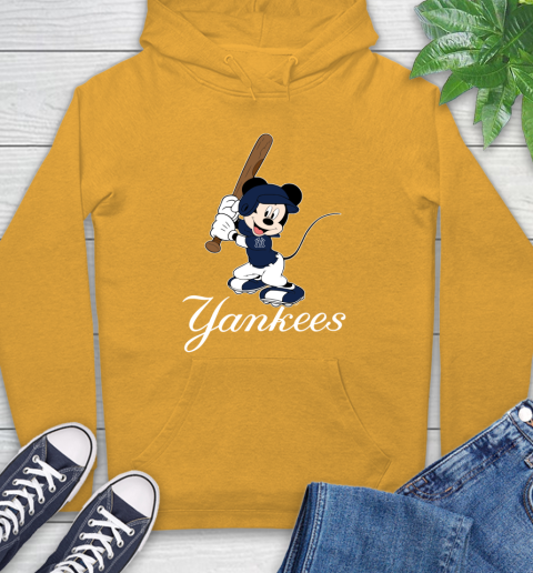 MLB Baseball New York Yankees Cheerful Mickey Mouse Shirt Hoodie 3