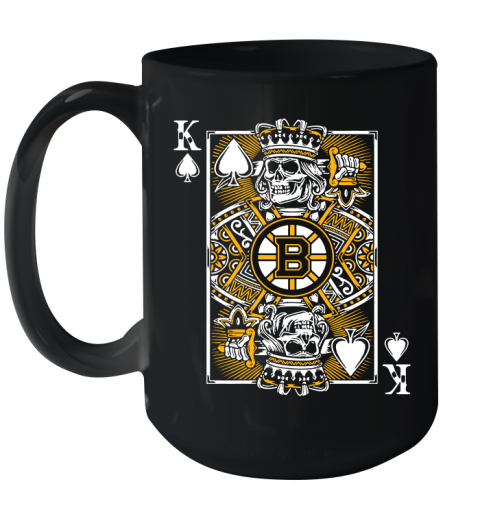 Boston Bruins NHL Hockey The King Of Spades Death Cards Shirt Ceramic Mug 15oz