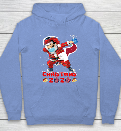 Houston Texans Funny Santa Claus Dabbing Christmas 2020 NFL Hoodie 8