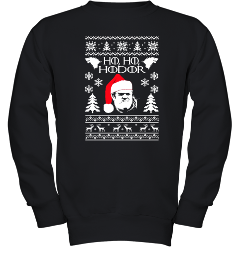 Game Of Thrones Ho Ho Hodor Christmas Youth Sweatshirt