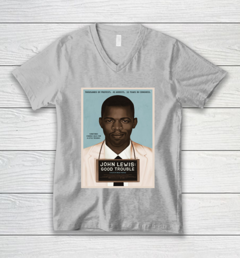 Good Trouble John Lewis V-Neck T-Shirt 4