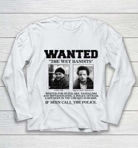 Home Alone Wanted The Wet Bandits Youth Long Sleeve