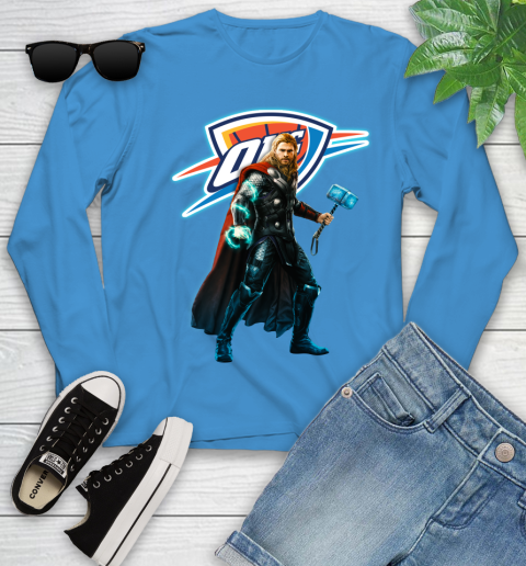 NBA Thor Avengers Endgame Basketball Oklahoma City Thunder Youth Long Sleeve 7
