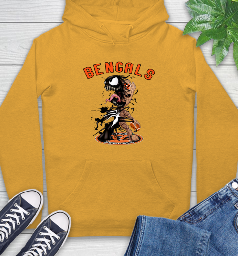 NFL Cincinnati Bengals Football Venom Groot Guardians Of The Galaxy Hoodie 3